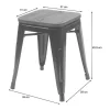 Vente-unique Kruk-Mcw-A73 Kruk (Set Van 2) Houten Zitting, Rood