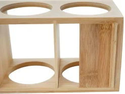 Vente-unique Tafelservies-Mcw-B89 Bamboe Wijnrek, 4 Stuks
