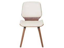 Vente-unique Stoel-Mcw-B16 Eetkamerstoel (Set Van 2), Kunstleer Creme
