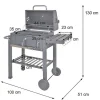 Vente-unique Tafelservies-Mcw-K93 Barbecue Trolley