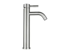 Shower & Design Kraan-Mechanische Mengkraan Met Ronde Vorm Van Roestvrij Staal - Geborsteld Nikkel - H29,6 Cm - Salavan