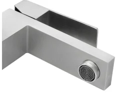 Shower & Design Kraan-Mechanische Mengkraan Met Vierkante Vorm Van Roestvrij Staal - Geborsteld Nikkel - H17,3 Cm - Canilas