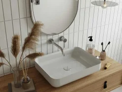 Shower & Design Kraan-Mechanische Mengkraan Voor Inbouw Met Afgerond Uiteinde - Kleur: Geborsteld Nikkel - Lozoya