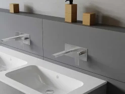 Shower & Design Kraan-Mechanische Mengkraan Voor Inbouw Vierkant - Kleur: Geborsteld Nikkel - Vistula