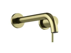 Shower & Design Kraan-Mechanische Mengkraan Voor Inbouw Met Afgerond Uiteinde - Goudkleurig Met Satijnglans - Lozoya