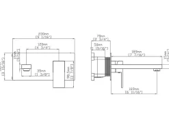 Shower & Design Kraan-Mechanische Mengkraan Voor Inbouw Vierkant - Matzwart - Vistula