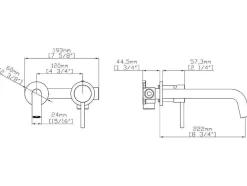 Shower & Design Kraan-Mechanische Mengkraan Voor Inbouw Met Afgerond Uiteinde - Matzwart - Lozoya