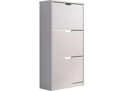 Vente-unique Schoenenkast-Mestre Schoenenkast 3 Klep Wit.