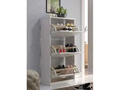 Vente-unique Schoenenkast-Mestre Schoenenkast 3 Klep Wit.