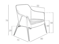Angel Cerda Fauteuil Kunstleer-Met Stof En Ecoleder Beklede Fauteuil 5080
