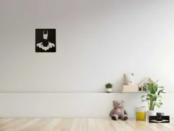 EPIKASA Decoratieve Wandplaat-Metalen Decoratie Batman 2, Zwart, 42X1,5X48 Cm,