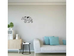 EPIKASA Aanbiedingen: Woonaccessoires-Metalen Decoratie Beer 4, Zwart, 55X1,5X30 Cm,
