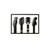 EPIKASA Decoratieve Wandplaat-Metalen Decoratie Gitaar 19, Zwart, 46X1,5X32 Cm,