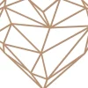 EPIKASA Decoratieve Wandplaat-Metalen Decoratie Hart 10, Koper, 47X1,5X40 Cm,