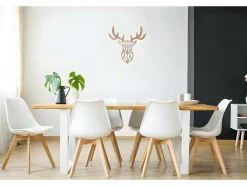 EPIKASA Decoratieve Wandplaat-Metalen Decoratie Herten 4, Koper, 51X1,5X51 Cm,