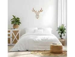 EPIKASA Decoratieve Wandplaat-Metalen Decoratie Herten 4, Koper, 51X1,5X51 Cm,