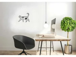 EPIKASA Decoratieve Wandplaat-Metalen Decoratie Katten 2, Zwart, 46X1,5X37 Cm,