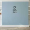 EPIKASA Decoratieve Wandplaat-Metalen Decoratie Makes You Happy 1, Zwart, 41X1,5X70 Cm,