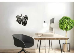 EPIKASA Decoratieve Wandplaat-Metalen Decoratie Paard 2, Zwart, 50X1,5X50 Cm,