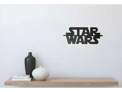 EPIKASA Decoratieve Wandplaat-Metalen Decoratie Star Wars, Zwart, 50X1,5X21 Cm,