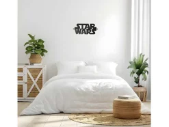EPIKASA Decoratieve Wandplaat-Metalen Decoratie Star Wars, Zwart, 50X1,5X21 Cm,