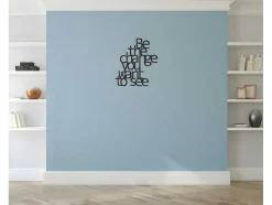 EPIKASA Decoratieve Wandplaat-Metalen Decoratie The Change, Zwart, 62X1,5X70 Cm,