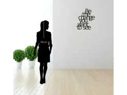 EPIKASA Decoratieve Wandplaat-Metalen Decoratie The Change, Zwart, 62X1,5X70 Cm,