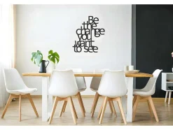 EPIKASA Decoratieve Wandplaat-Metalen Decoratie The Change, Zwart, 62X1,5X70 Cm,