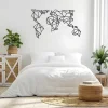 EPIKASA Decoratieve Wandplaat-Metalen Decoratie Wereldkaart 21, Zwart, 140X1,5X80 Cm,