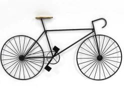 OZAIA Decoratieve Wandplaat-Metalen Fiets Wanddecoratie Ventoux - L. 109 X H. 56 Cm - Zwart