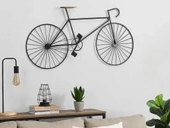 OZAIA Decoratieve Wandplaat-Metalen Fiets Wanddecoratie Ventoux - L. 109 X H. 56 Cm - Zwart