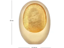 OZAIA Kandelaar En Kaars-Metalen Kandelaar - B. 31,5 X H. 43 Cm - Messing En Bladgoud Afwerking - Goud - Belinni