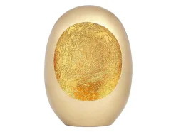 OZAIA Kandelaar En Kaars-Metalen Kandelaar - B.26 X H.33 Cm - Messing En Bladgoud Afwerking - Verguld - Belinni