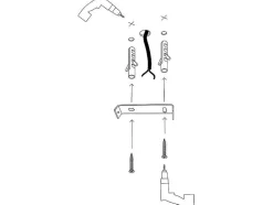 OZAIA Plafondlamp-Metalen Plafondlamp Met 2 Bollen Damar - L. 44 X H. 28 Cm - Wit En Goudkleurig