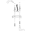 OZAIA Hanglamp-Metalen Plafondlamp Met 6 Bollen Damar - L. 100 X H. 52 Cm - Wit En Goudkleurig