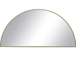 OZAIA Aanbiedingen: Woonaccessoires-Metalen Spiegel Met Halve Cirkel Design - B.50 X H.100 Cm - Goudkleurig - Gavra
