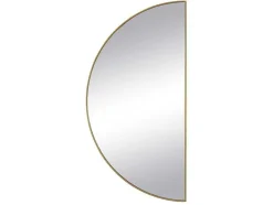 OZAIA Aanbiedingen: Woonaccessoires-Metalen Spiegel Met Halve Cirkel Design - B.50 X H.100 Cm - Goudkleurig - Gavra