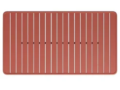 MYLIA Tuinset-Metalen Tuinset - Tafel L.160 Cm Met 2 Stapelstoelen En 4 Stapelstoelen - Terracotta - Mirmande