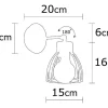 OZAIA Wandlamp-Metalen Wandlamp Kemah - D15 Cm X H24 Cm - Zwart