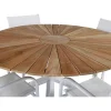 Vente-unique Tuinset-Mexico Tuinmeubelset Tafel O140Cm En 4 Stoel Santorini Wit, Naturel.