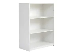 ModernLuxe Kinderbed Hoogslaper-Mezzaninebed 90X200 Cm - Met Opbergmeubel En Bureau - Massief Hout - Wit