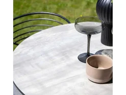 Vente-unique Tuinbar-Milano Tuin Bartafel O70Cm Grijs.