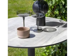 Vente-unique Tuinbar-Milano Tuin Bartafel O70Cm Grijs.