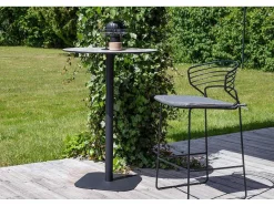 Vente-unique Tuinbar-Milano Tuin Bartafel O70Cm Grijs.
