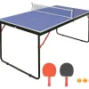 Vente-unique Spel Voor Buiten-Mini-Pingpongtafel Met Batjes, Ballen En Net - L137 X D76 X H67 Cm - Denis