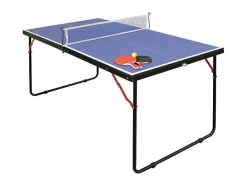 Vente-unique Spel Voor Buiten-Mini-Pingpongtafel Met Batjes, Ballen En Net - L137 X D76 X H67 Cm - Denis