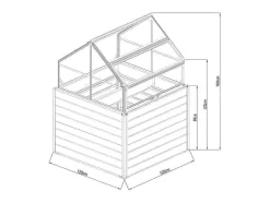 EXPERTLAND Tuinkas-Mini-Tuinkas Van Polycarbonaat En Structuur Van Aluminium - L120 X B120 X H169 Cm - Antraciet - Genista