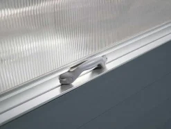 EXPERTLAND Tuinkas-Mini-Tuinkas Van Polycarbonaat En Structuur Van Aluminium - L120 X B120 X H169 Cm - Antraciet - Genista