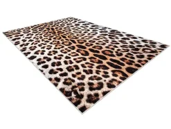 RugsX Klein Tapijt-Miro 51568.804 Tapijt Wasbaar Luipaardpatroon Antislip - Creme / Bruin 120X170 Cm
