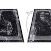 RugsX Klein Tapijt-Miro 51278.810 Tapijt Wasbaar Marmer, Grieks Antislip - Zwart / Wit 140X190 Cm